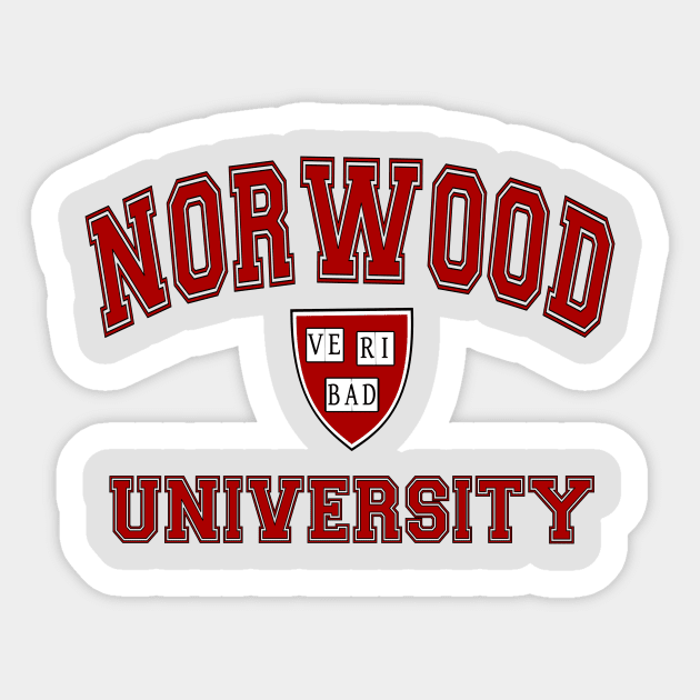 Norwood University with Shield Logo Sticker by lifeisfunny